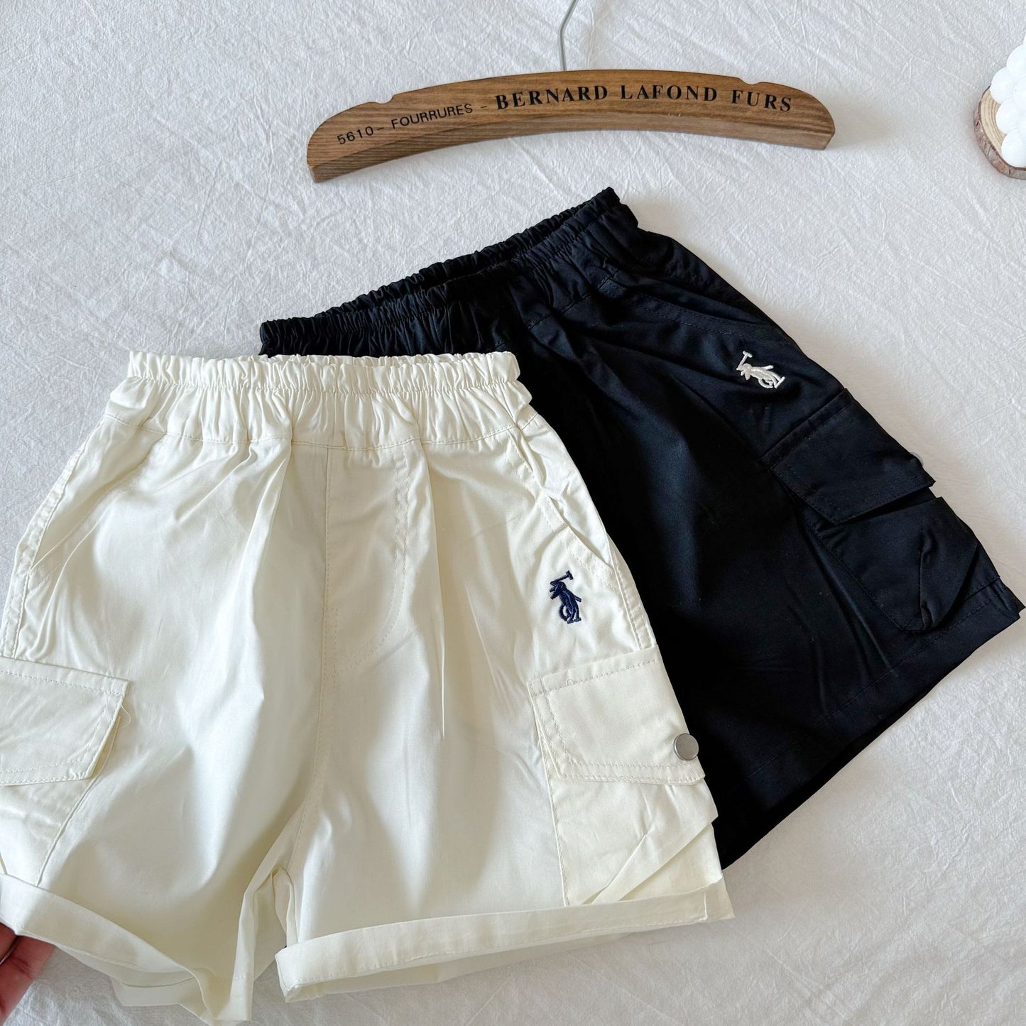 Women's & Children's Shorts Summer Solid Color Fifth Thin Pocket Middle Children's Pants