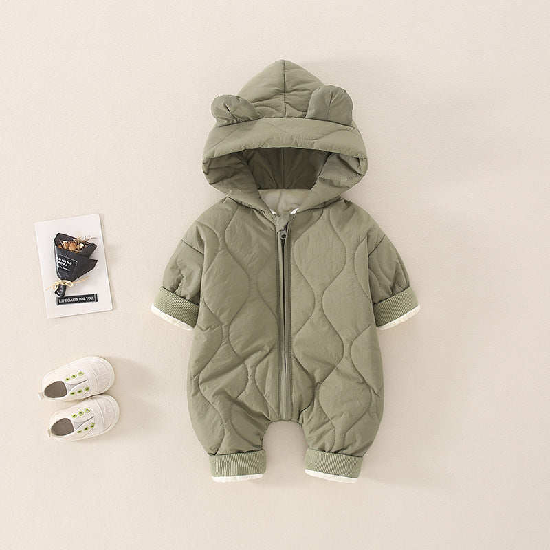 Clothes For Babies Jumpsuits Born Jumpsuit Thickened Cotton Padded Coat Jumpsuit, Climbing Suit
