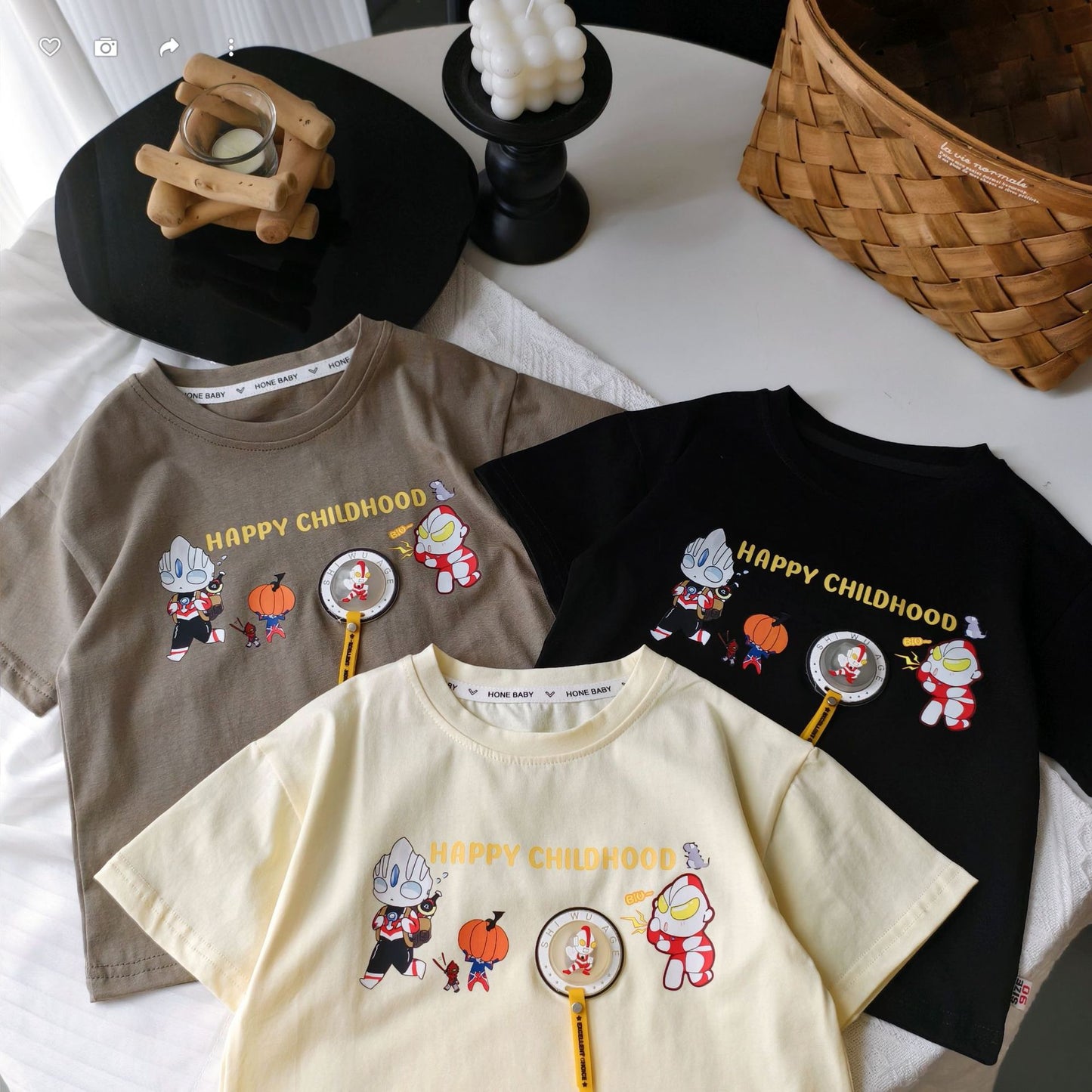Summer Boys Cute Comfortable Pure Cotton Light Casual Short Children's T-shirt