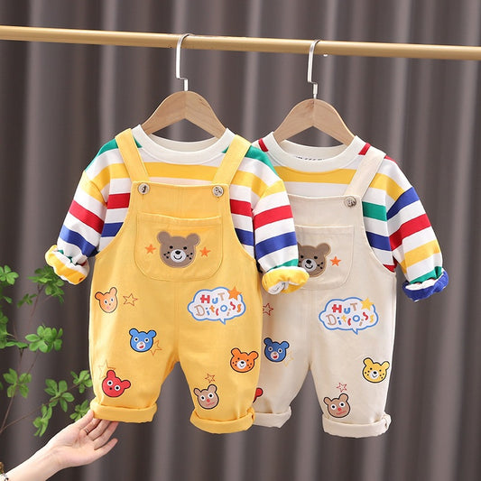 Children's Autumn Clothing Spring Summer Two-year-old Suspender Pants Children's Suit