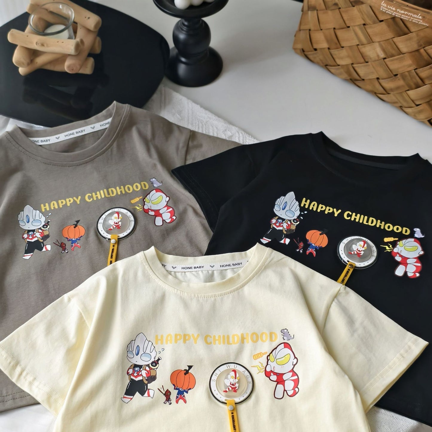 Summer Boys Cute Comfortable Pure Cotton Light Casual Short Children's T-shirt