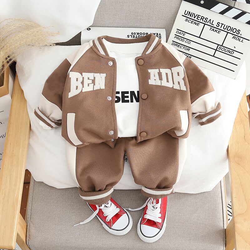 Korean Style Handsome Letter Baseball Uniform Children's Suit