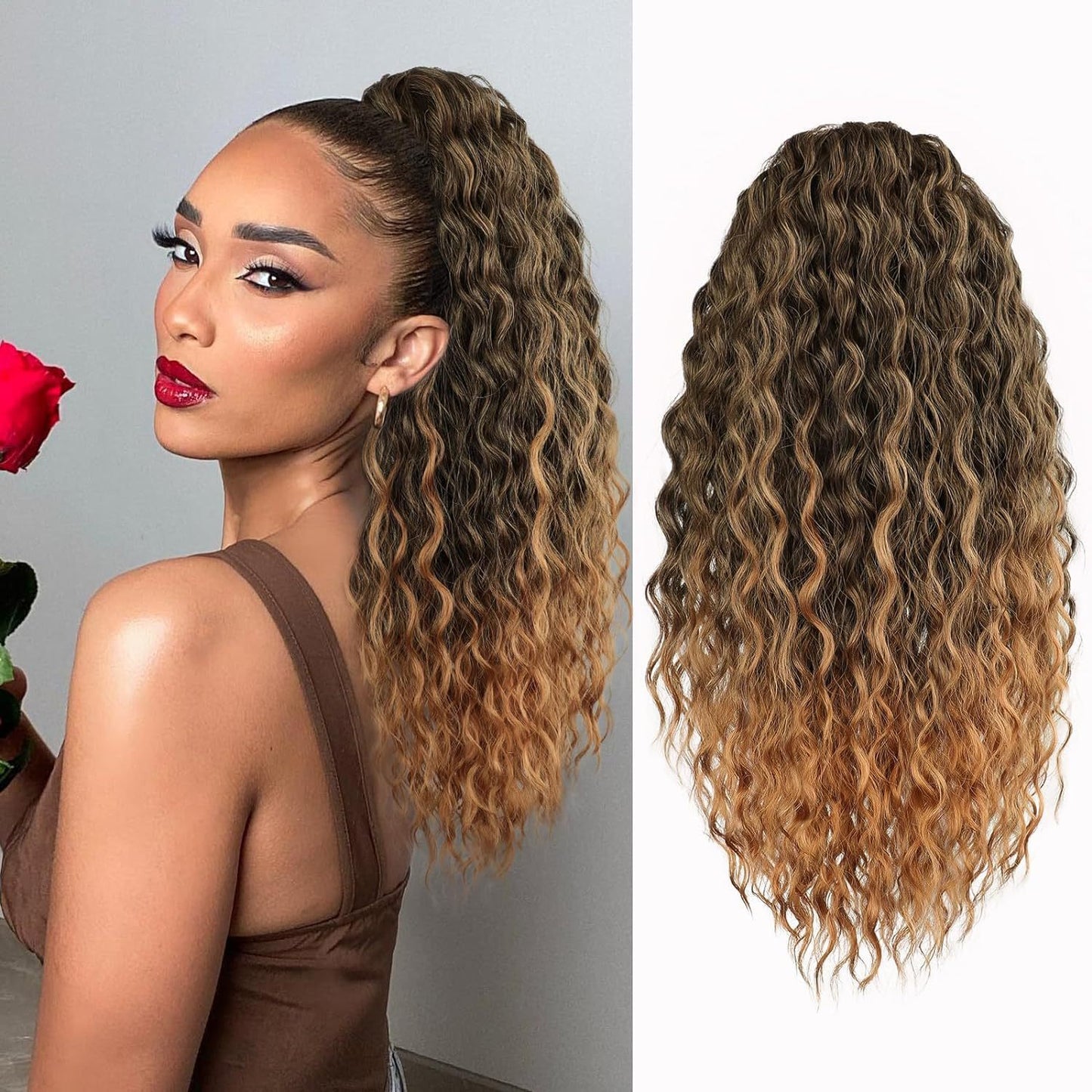 Hair Extension Small Volume Fluffy Drawstring Wig Ponytail