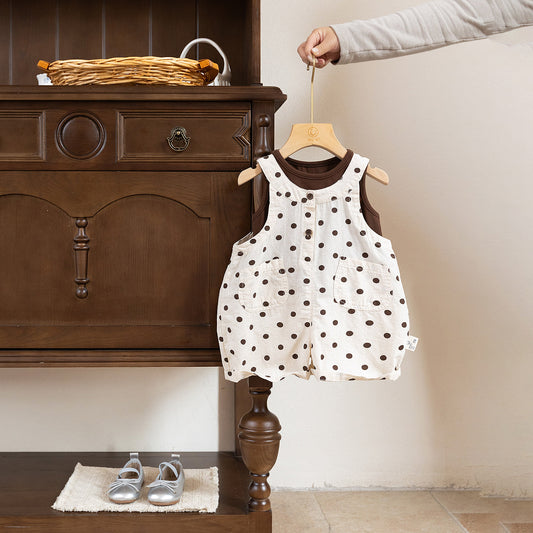 Clothes For Babies Summer Suspender Western Style Infant Thin Wear Children's Suit