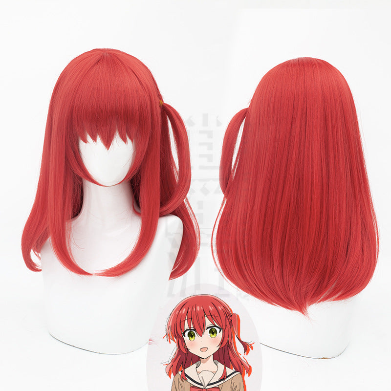 Travel Lonely Rock Yu Red Side Cos Wig