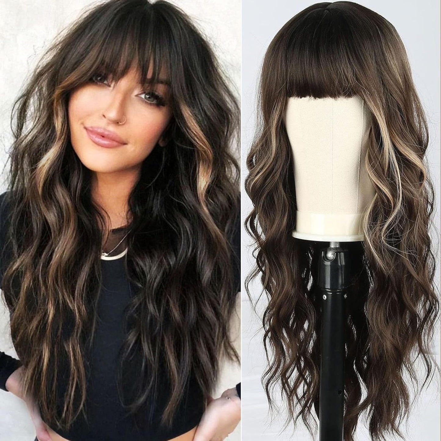 Women's Curly Sheath Paris Painting Simulation Chemical Long Straight Wig