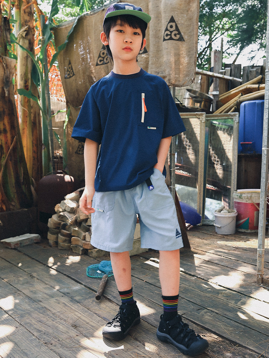Men's & Children's Cool Short-sleeved Summer Medium Big Outdoor Sports Lightweight Children's T-shirt