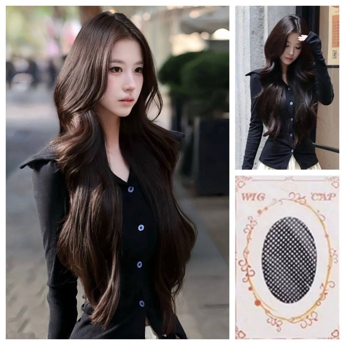 Volume Atmosphere Curly Hair Korean Style Mesh Daily Natural Simulation Wig Long Curls