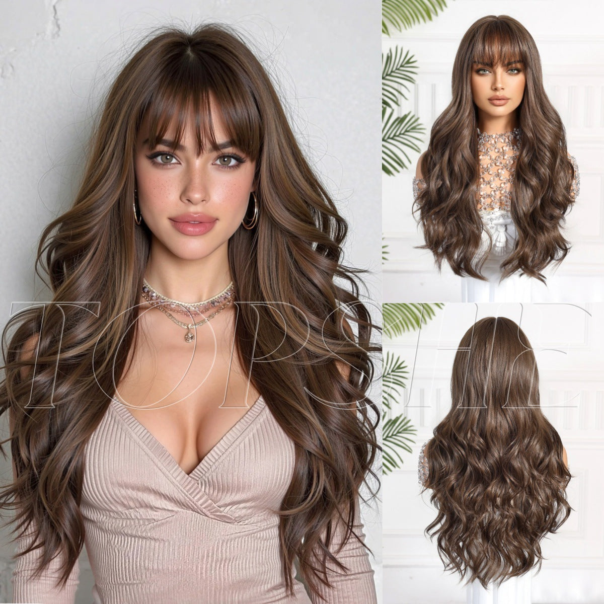 Women's Big Wave Curly Hair Fiber Natural Wig Long Curls