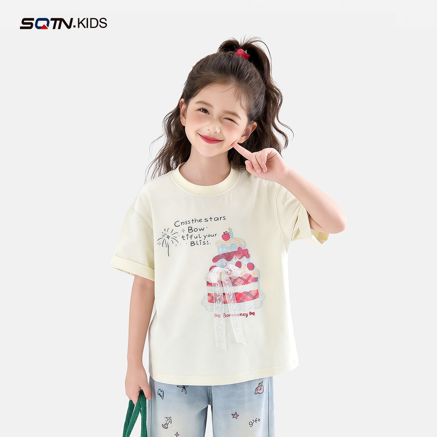 Children's Western Style Leisure Clothes Big Thin Half Children's T-shirt