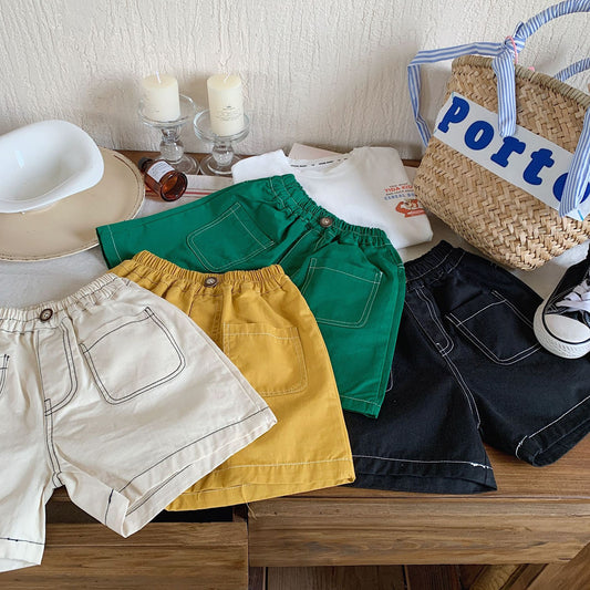 Children's Summer Korean Style Bright Line Cotton Casual Children's Pants