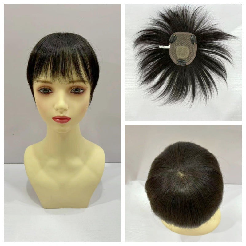Women's Hair Supplementing Piece Short Straight All Increased Volume Covering Wig