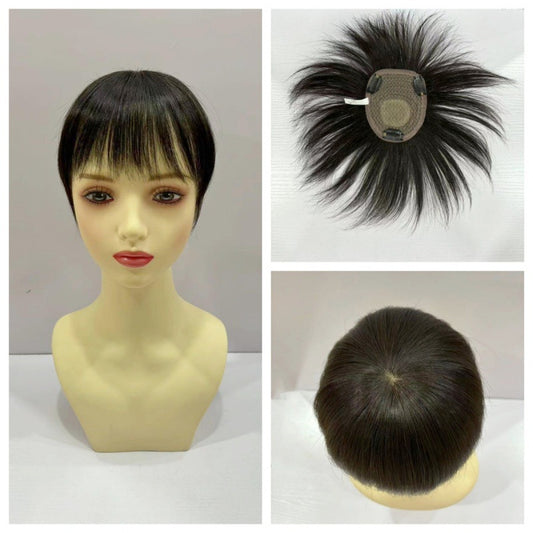 Women's Hair Supplementing Piece Short Straight All Increased Volume Covering Wig