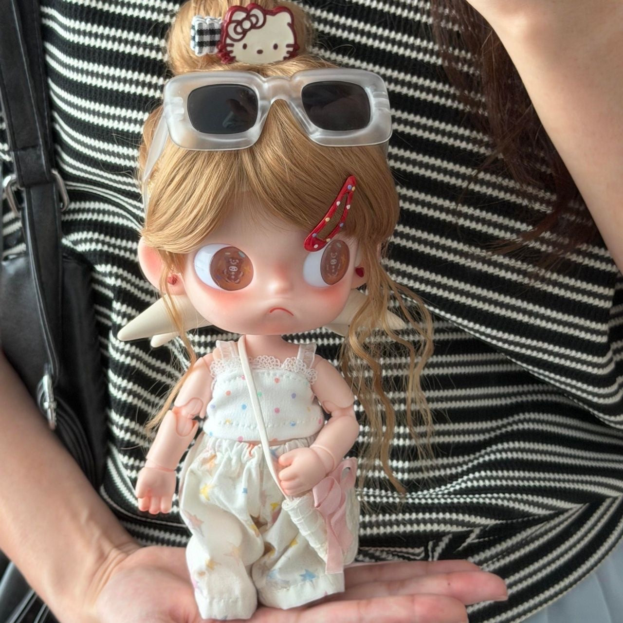 Ga Zi Curly Hair Straight Bangs Gingerbread Man Soft Silk Other Wig