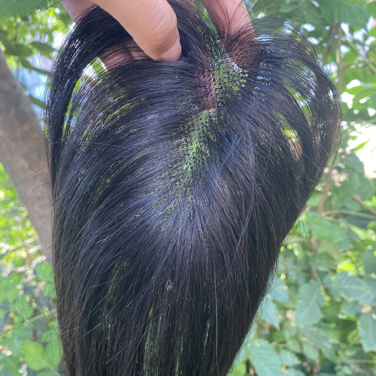 Mesh Set All Real Hair Hand-woven Breathable Realistic Invisible Piece Wig