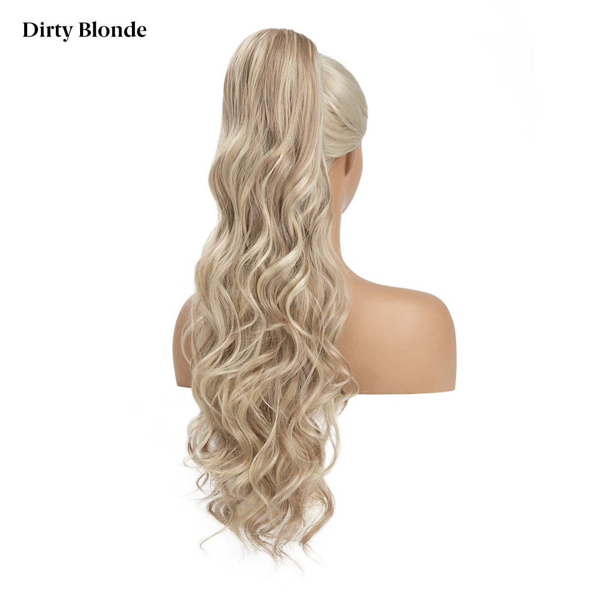 Women's Ripple Drawstring Chemical Fiber Long Curly Wig Ponytail