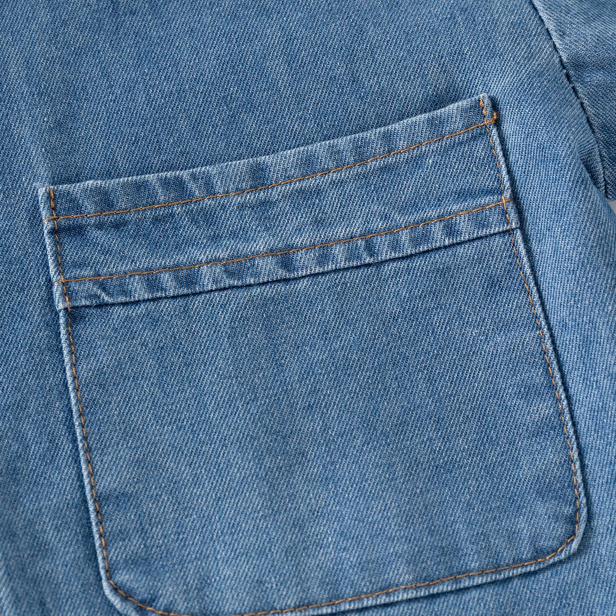 Children's Spring Denim Long-sleeved Leisure Washed Children's Shirt