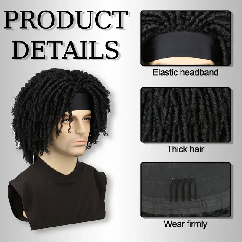 Chemical Fiber Crochet Hair Roller Curved Hollow Curler Men's Wig