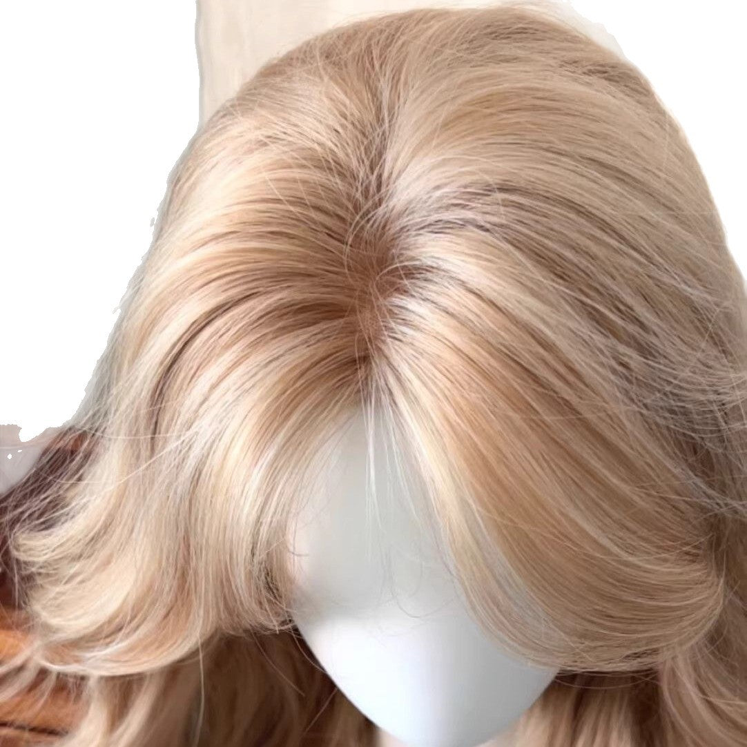 Medium Points Milk White Rice Golden Eggs Egg Roll Long Wig
