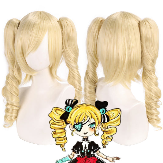 Dumb Female Stella Egg Puff Party Linkage Split Double Cos Wig