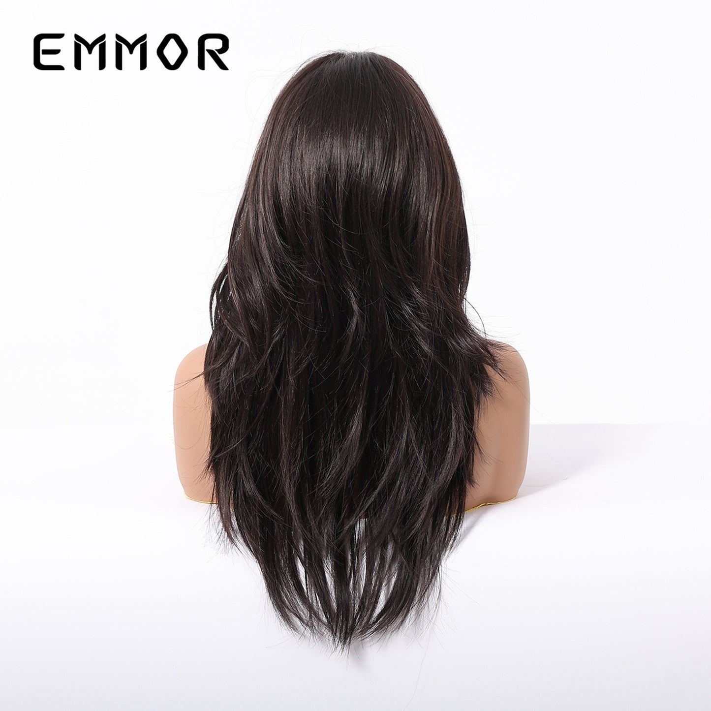 Bangs Face Trimming High-level Natural Black Long Straight Wig