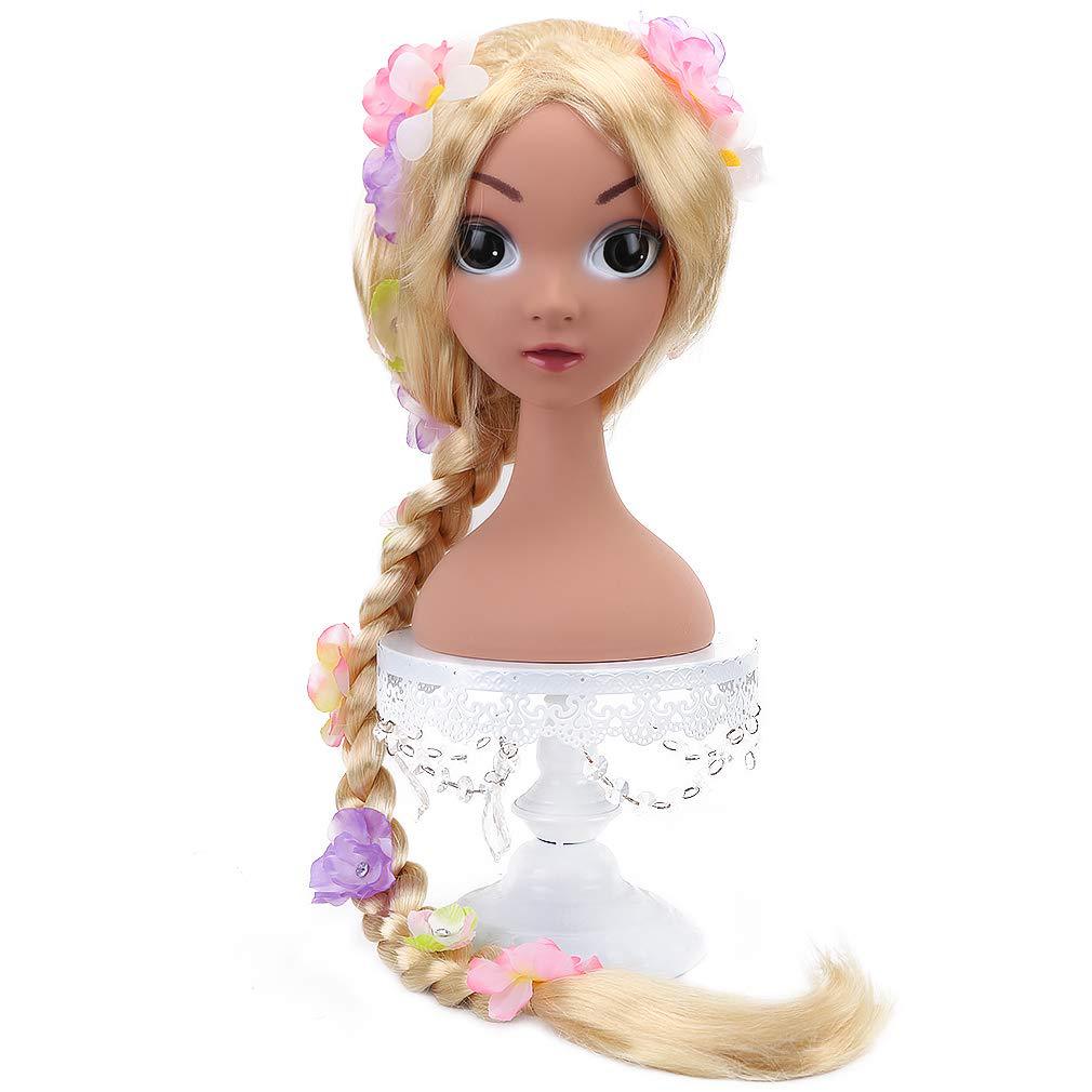 Long Hair Princess Braid Full Head Flower Cos Wig