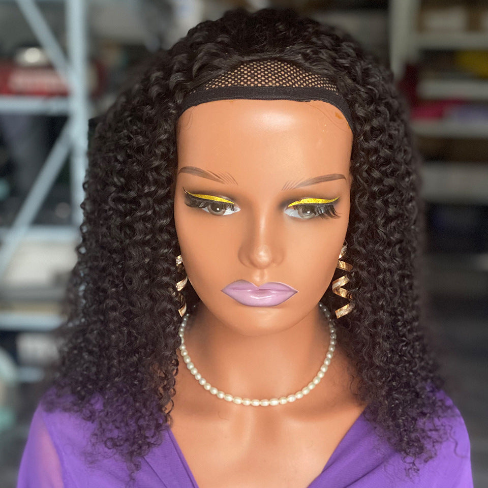 Casual Classy Unique Half Cap Headgear Wig Long Curls