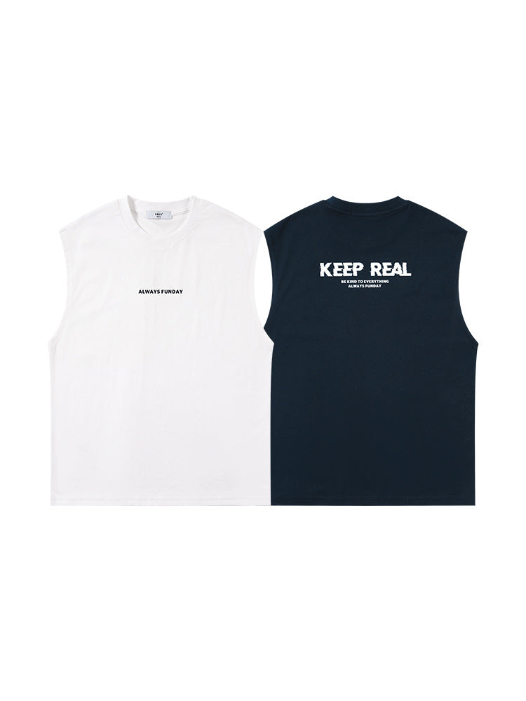 Children's Cool Feeling Sleeveless Green Little Western Fried Street Children's T-shirt
