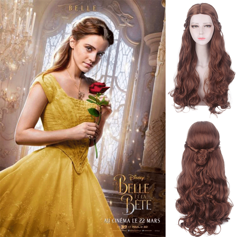 Princess Real Movie Mixed Brown Hair Cos Wig