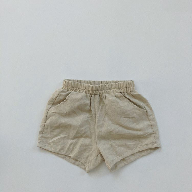 Children's Linen Texture Hot Thin Boys Washed Shorts Children's Pants