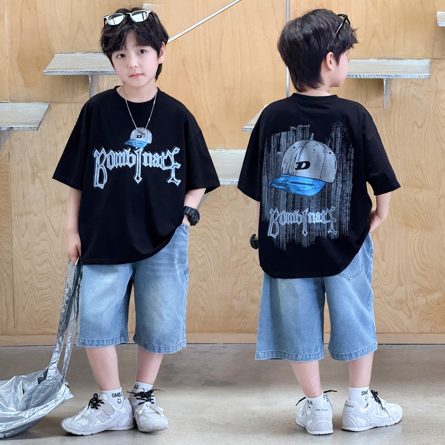 Summer Thin Medium Big Boys Handsome Korean Children's Suit