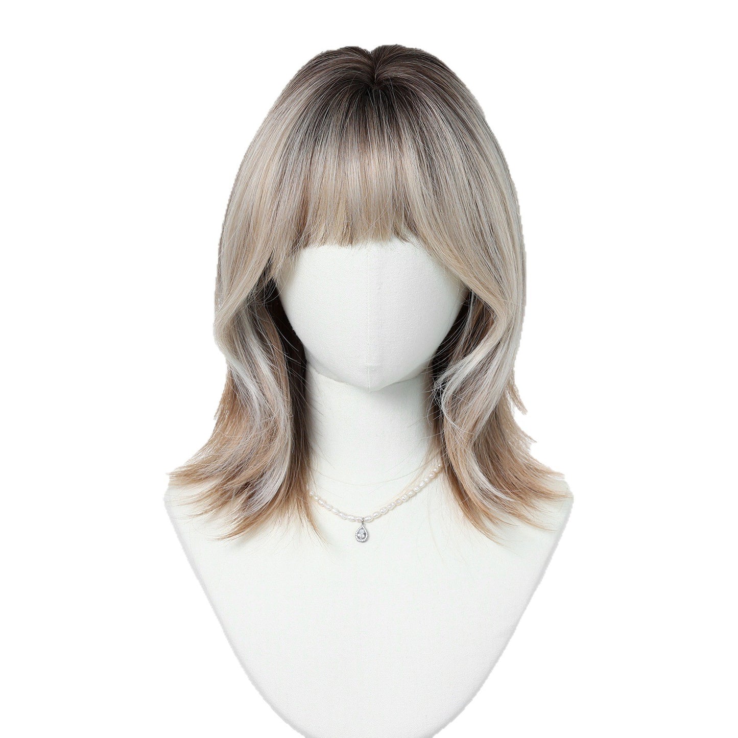 With Bangs Summer Short Anime Hair Blue Sier Purple Whole Cos Wig