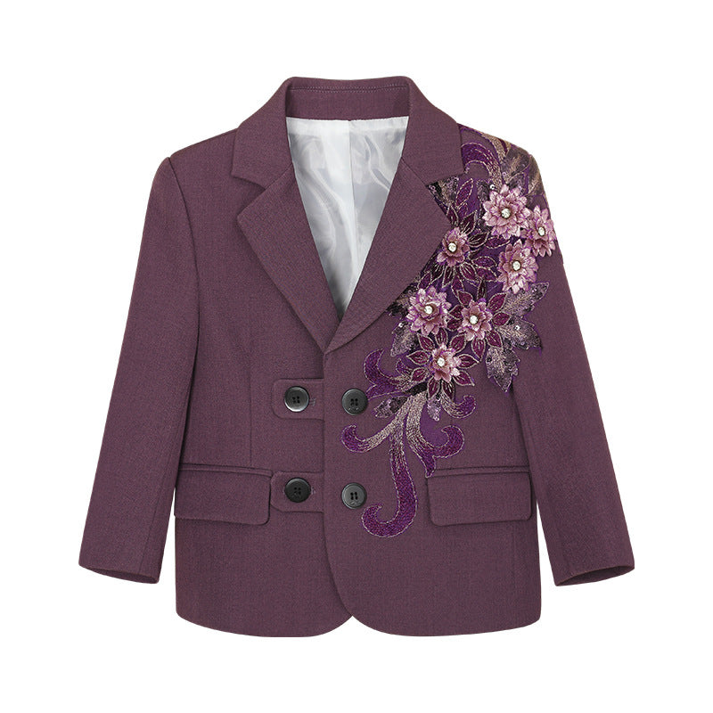 Children's Dress British Flower Costume Boy Evening Children's Suit
