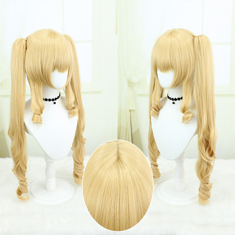 Real Red Honey Color Fiber Roman Curly Cos Wig