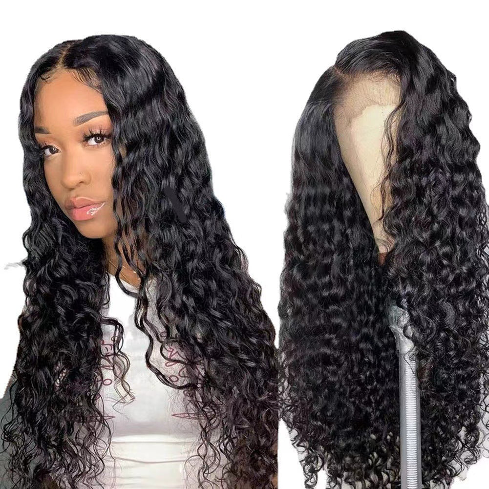 Straight Hair Ice Silk Band Headband Wig Long Curls