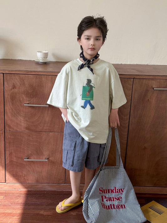 Children's Summer Fifth Overalls Boy Leisure Middle Children's Pants