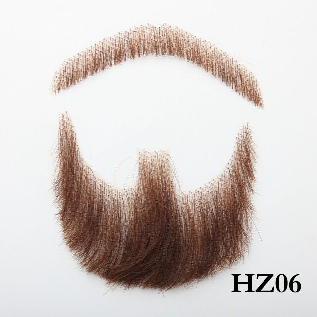 Film Television Hand-woven Beard Props Real Human Hair Men's Wig
