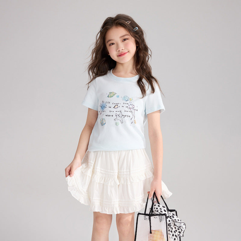 Children's Pudding Jacket Summer Refreshing Superior Cotton Children's T-shirt