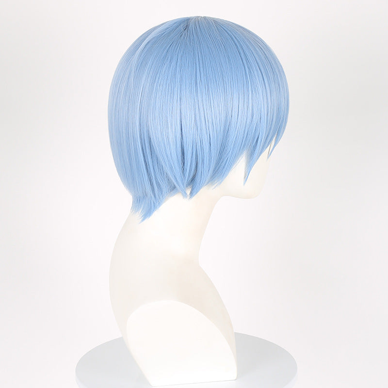 Meier Light Blue Broken Bangs Short Cos Wig