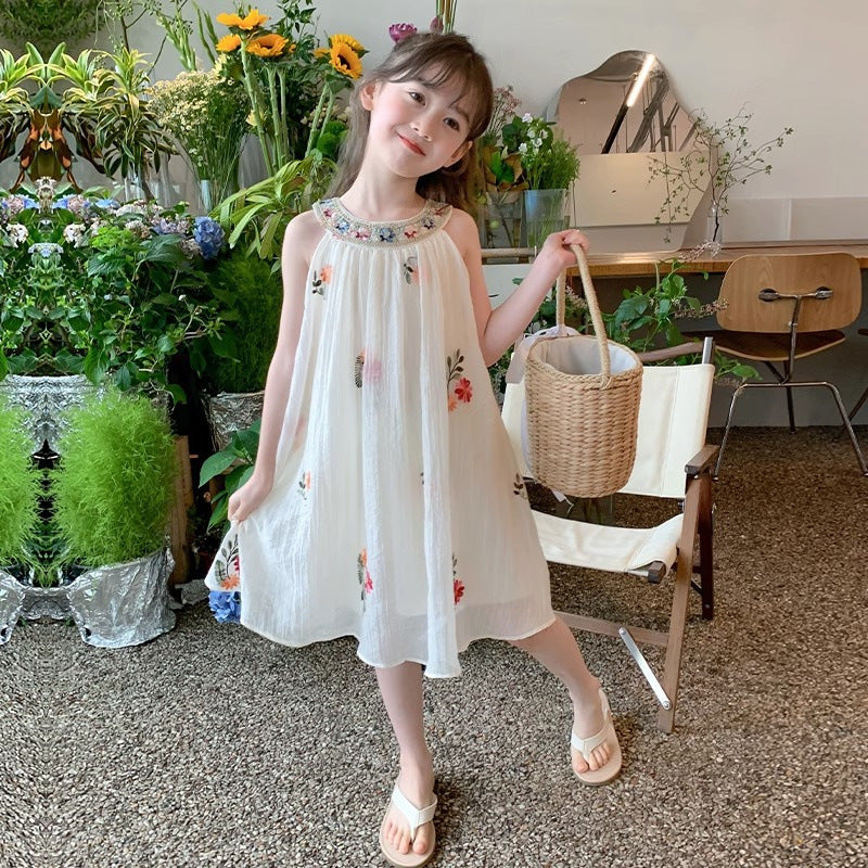 Children's Summer Fashionable Vest Skirt Gauze Clothing Children's Dress