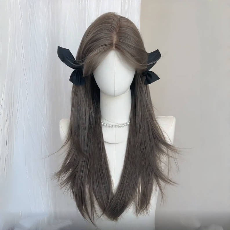 Female Hair Chemical Fiber Artificial Light High Long Straight Wig