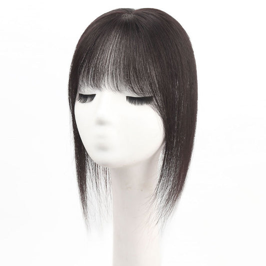 Piece Female Human Invisible Seamless Cover Gray Extra Volume Fluffy Wig