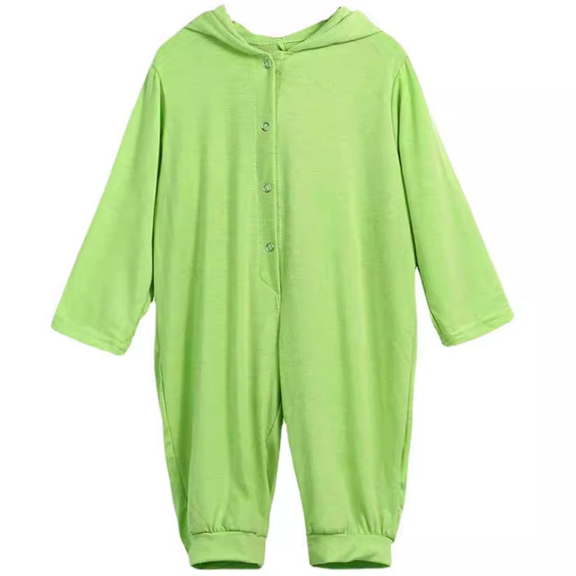 Children's Dinosaur Hooded Jumpsuit Cute Rompers Casual Jumpsuit, Climbing Suit