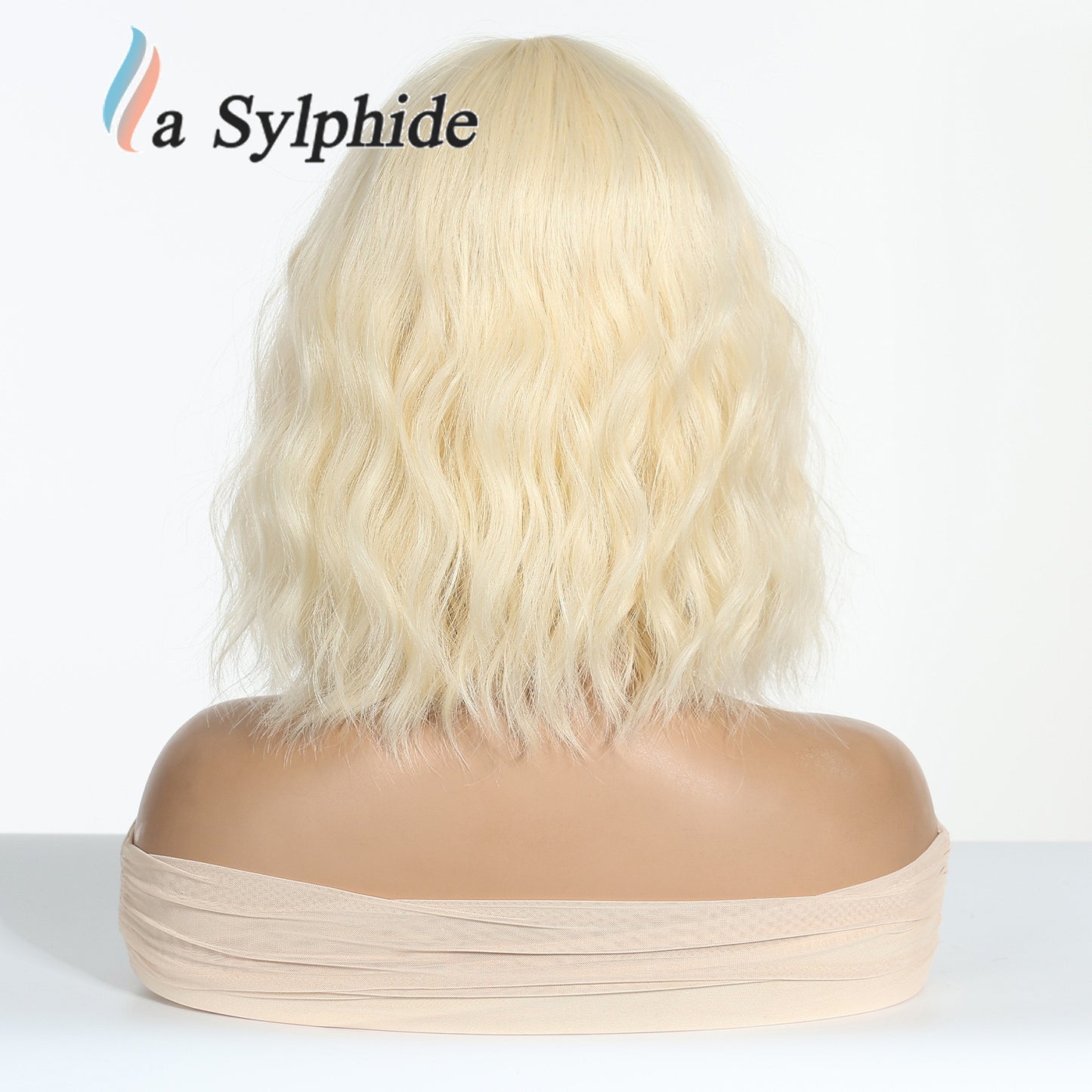 Golden Korean Egg Roll Full Top Wig Short Curly Hair