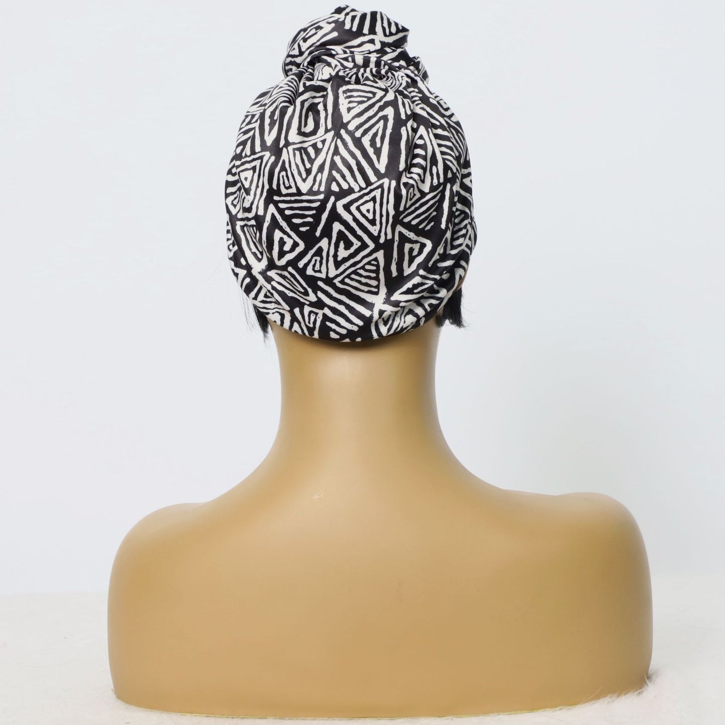 Headscarf Sideburns Bangs Integrated Hat Drawstring Wig Long Curls