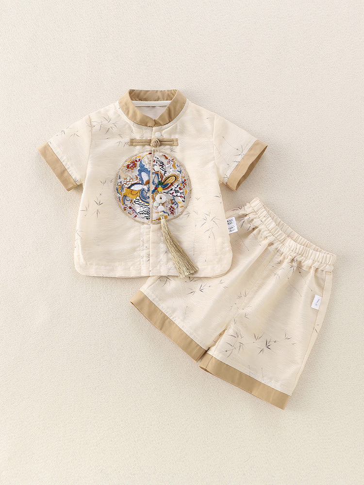 Style Embroidery One Year Old Celebration Dress Going Out Rompers Children's Suit