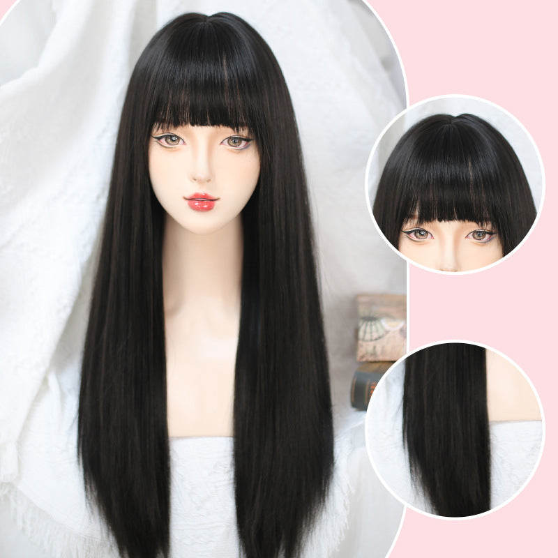 Simulation Long Straight Hair Natural Female Other Wig