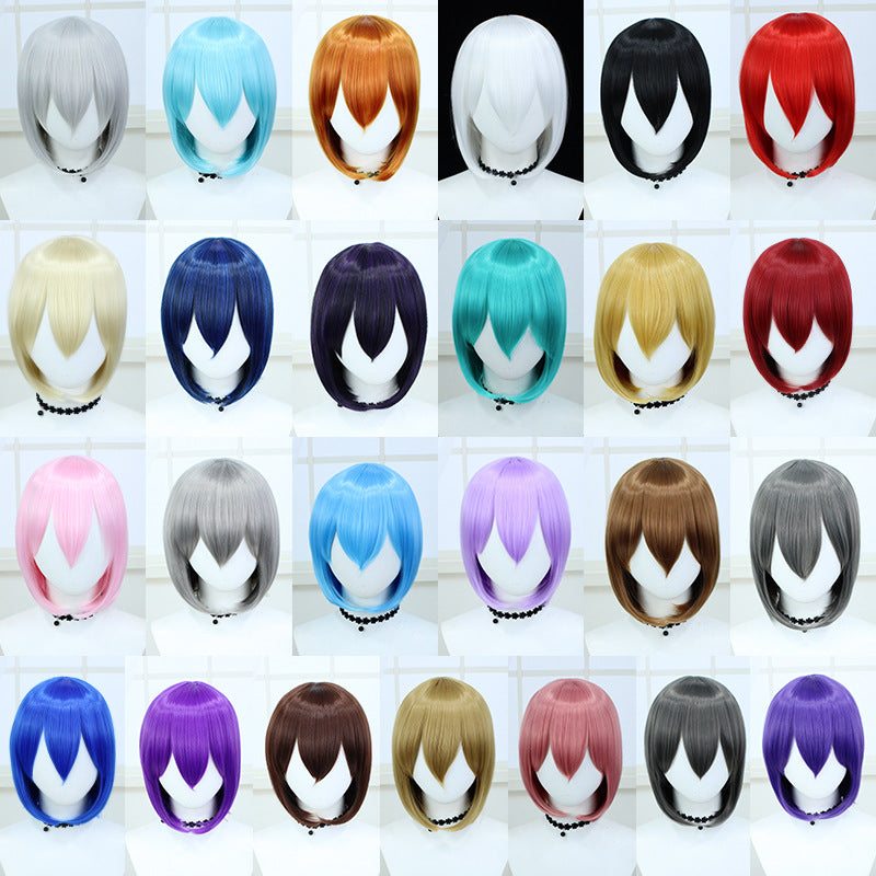 Universal Fiber Short Hair Hairstyle Simulation Scalp Top Collection Cos Wig