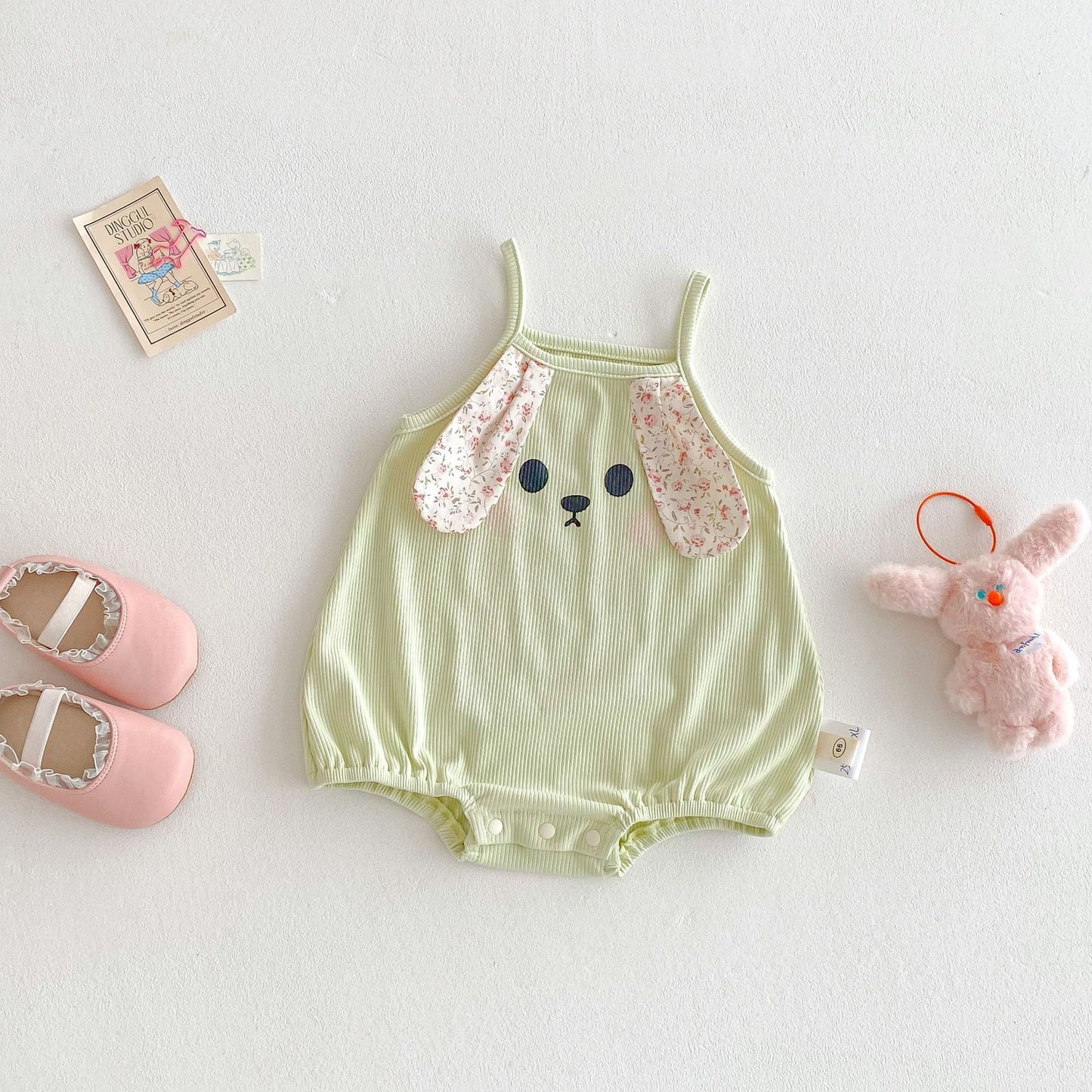 Cartoon Summer Stereo Ears Bunny Sling Jumpsuit, Climbing Suit