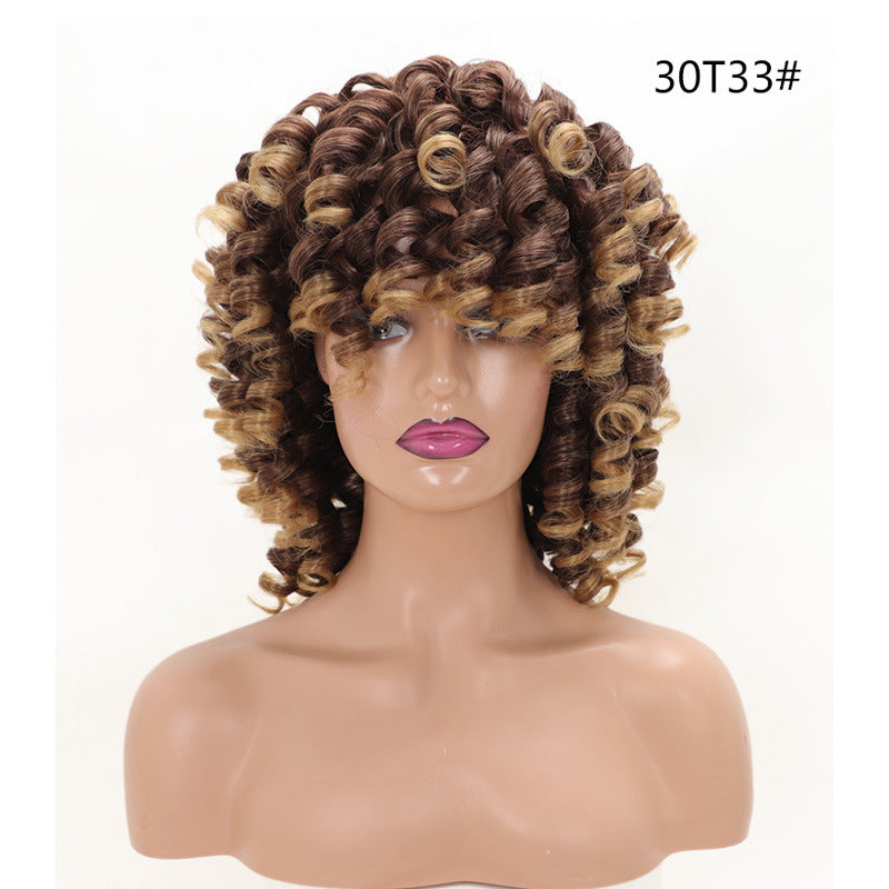 Stylish Unique Cool Classy African Small Wig Short Curly Hair